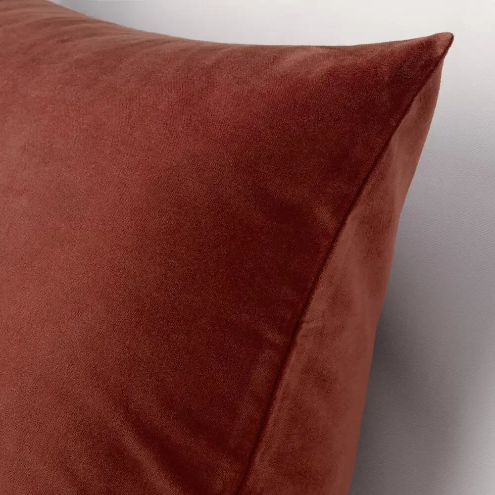 IKEA Rust Brown Velvet Accent Pillow